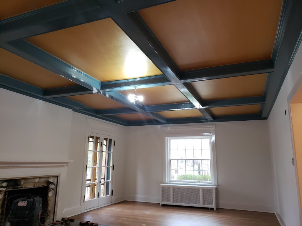 interior-painted-ceiling-gloss-metallic-paint