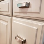 cabinet drawer closeup with hardware install