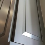 gray cabinet paint finish closeup
