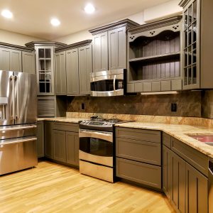 oak kitchen cabinets painted with benjamin moore satin